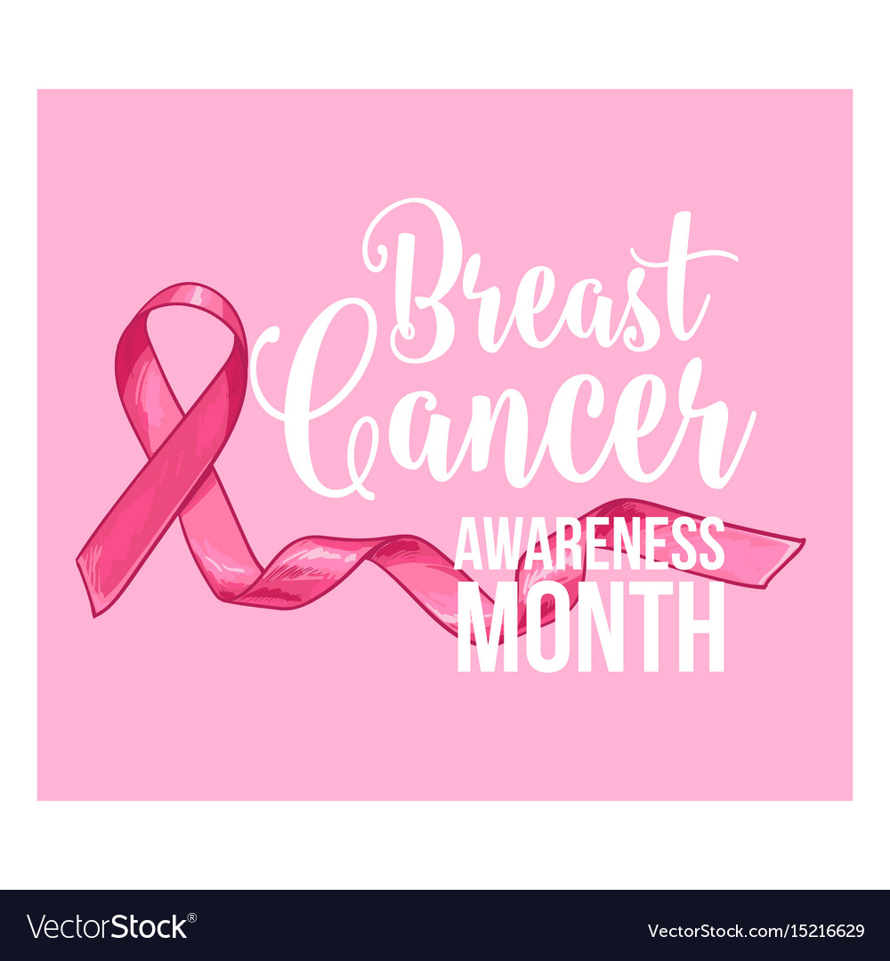 Breast Cancer Awareness Month Banner Poster Vector Image