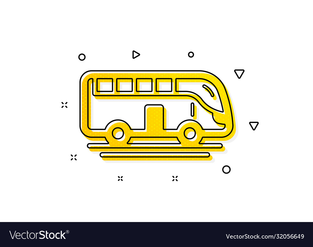 Bus Tour Transport Icon Transportation Vehicle Vector Image