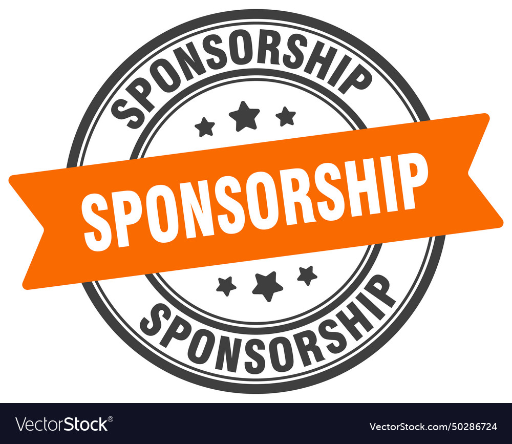 Sponsorship Stamp Label Royalty Free Vector Image