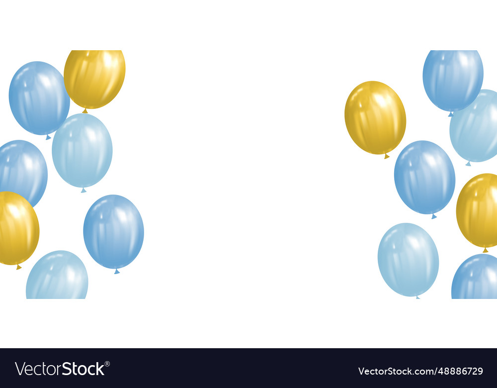 A Group Of Colorful Balloons On White Background Vector Image