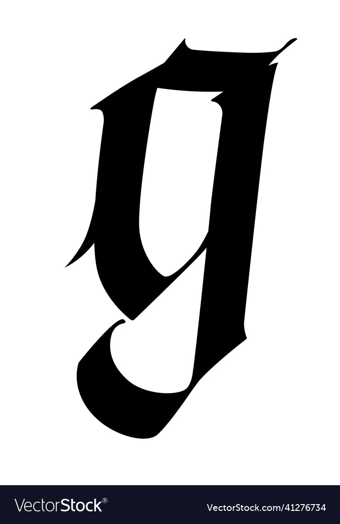 Letter G In The Gothic Style Old Alphabet Vector Image