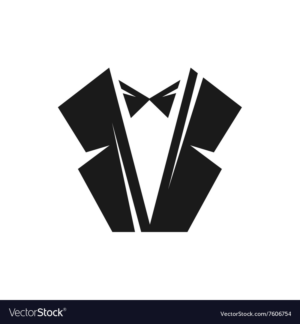 Black Tuxedo Logo Royalty Free Vector Image Vectorstock