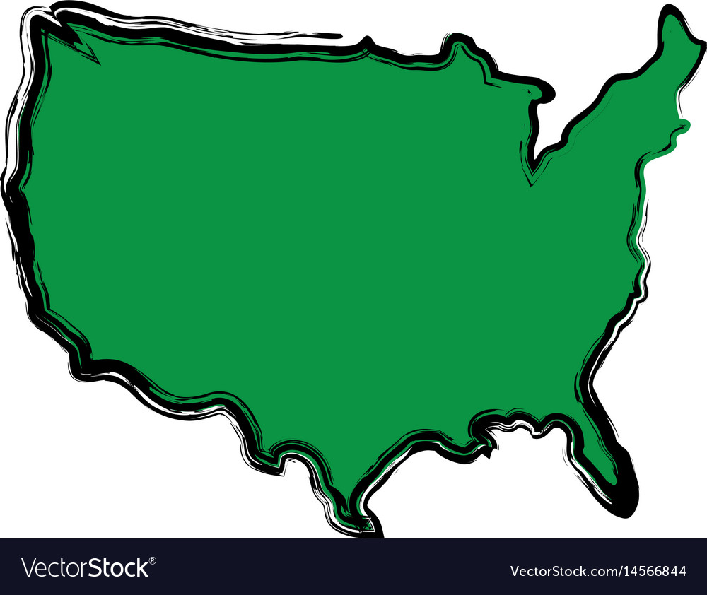 Usa Country Map Icon Royalty Free Vector Image