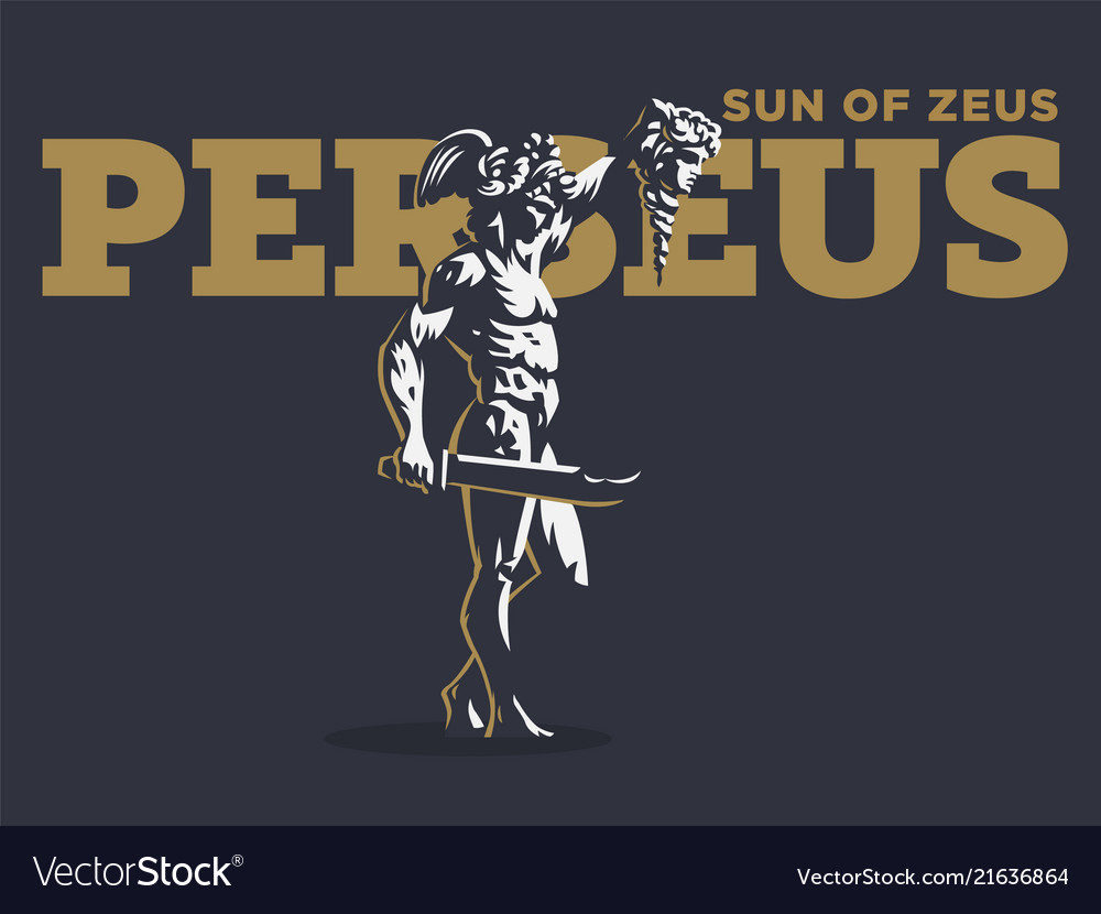 Perseus With Head Medusa Royalty Free Vector Image