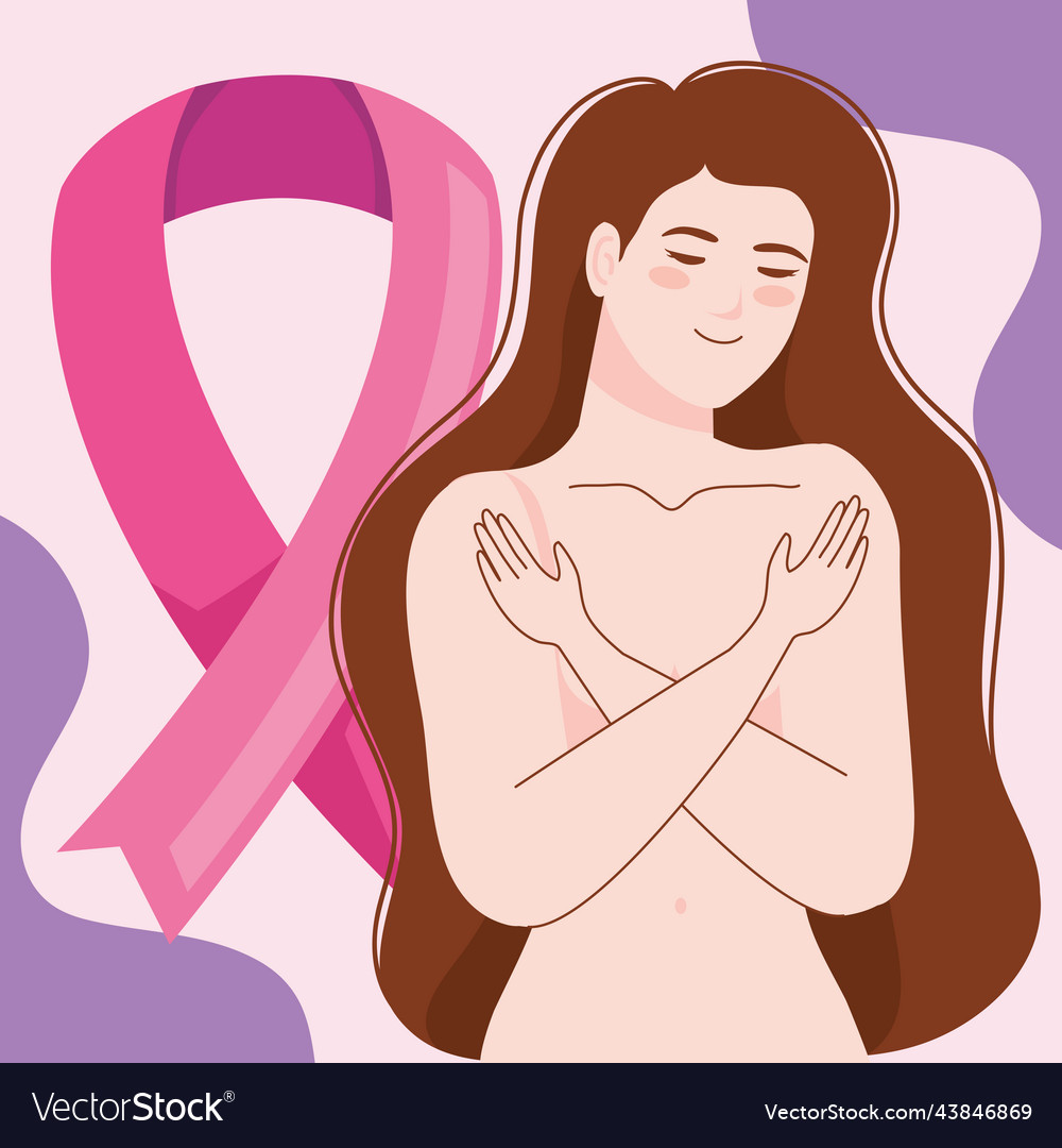 Naked Woman With Ribbon Royalty Free Vector Image