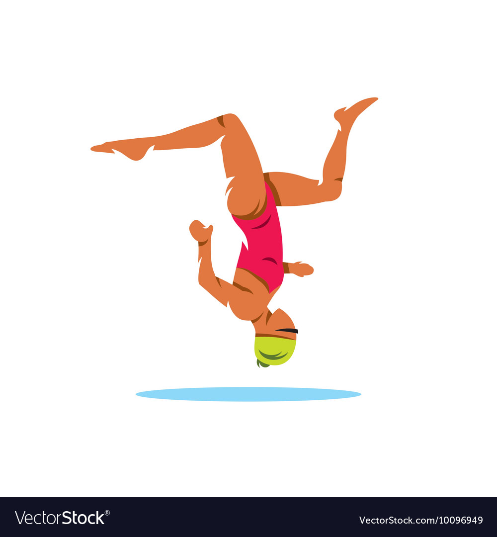 Synchronized Swimming Cartoon Royalty Free Vector Image