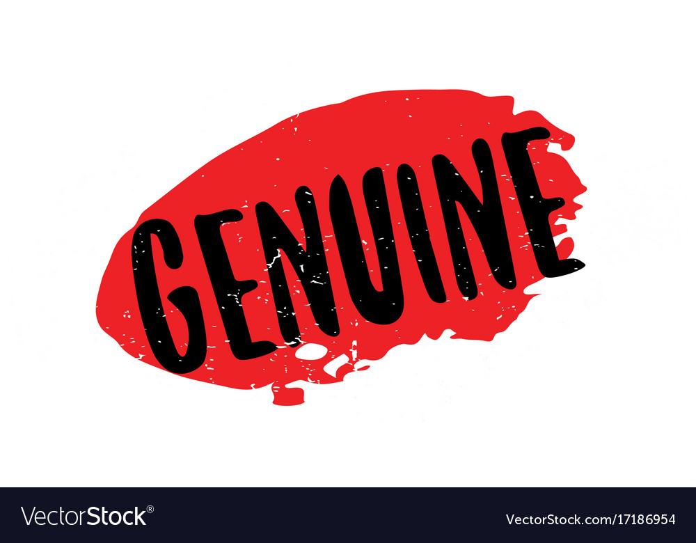 Genuine Rubber Stamp Royalty Free Vector Image