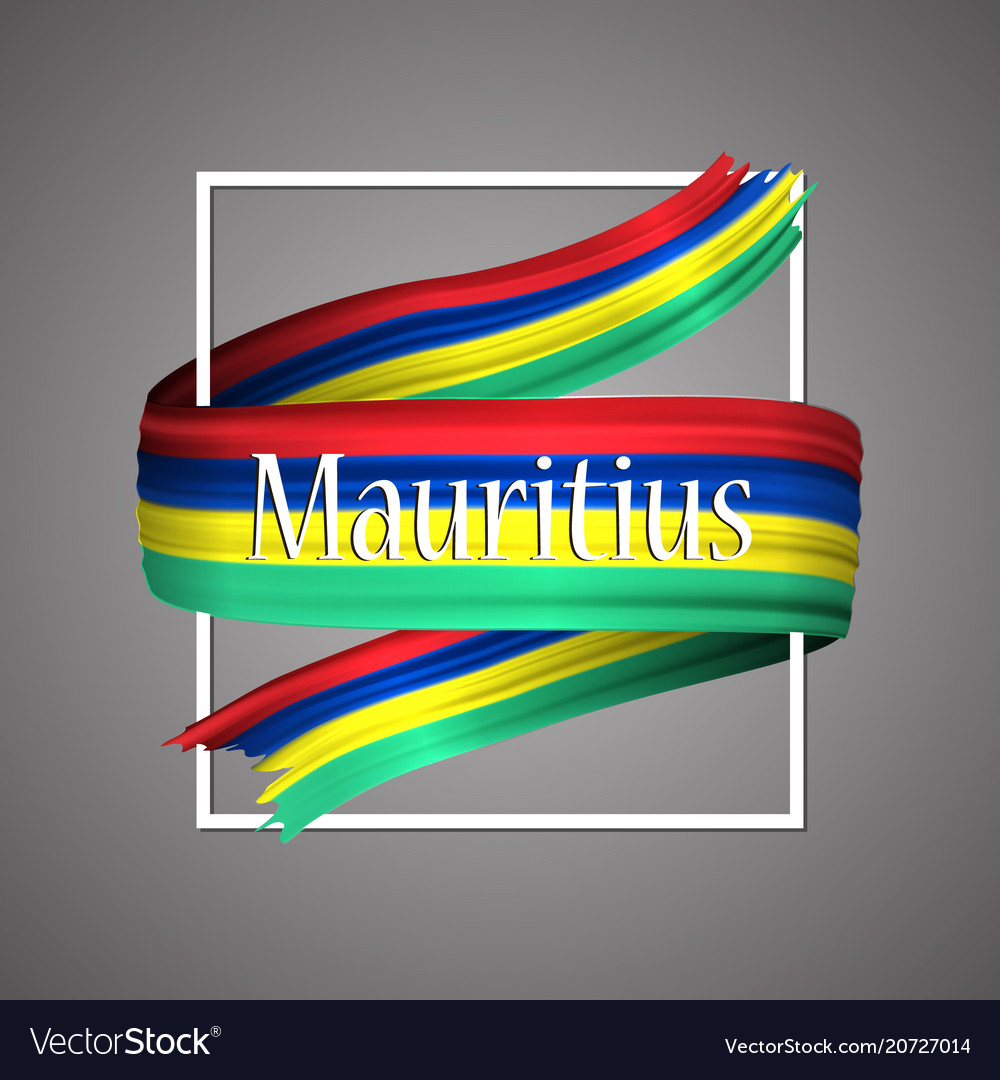 Mauritius Flag Official National Mauritiusie 3d Vector Image