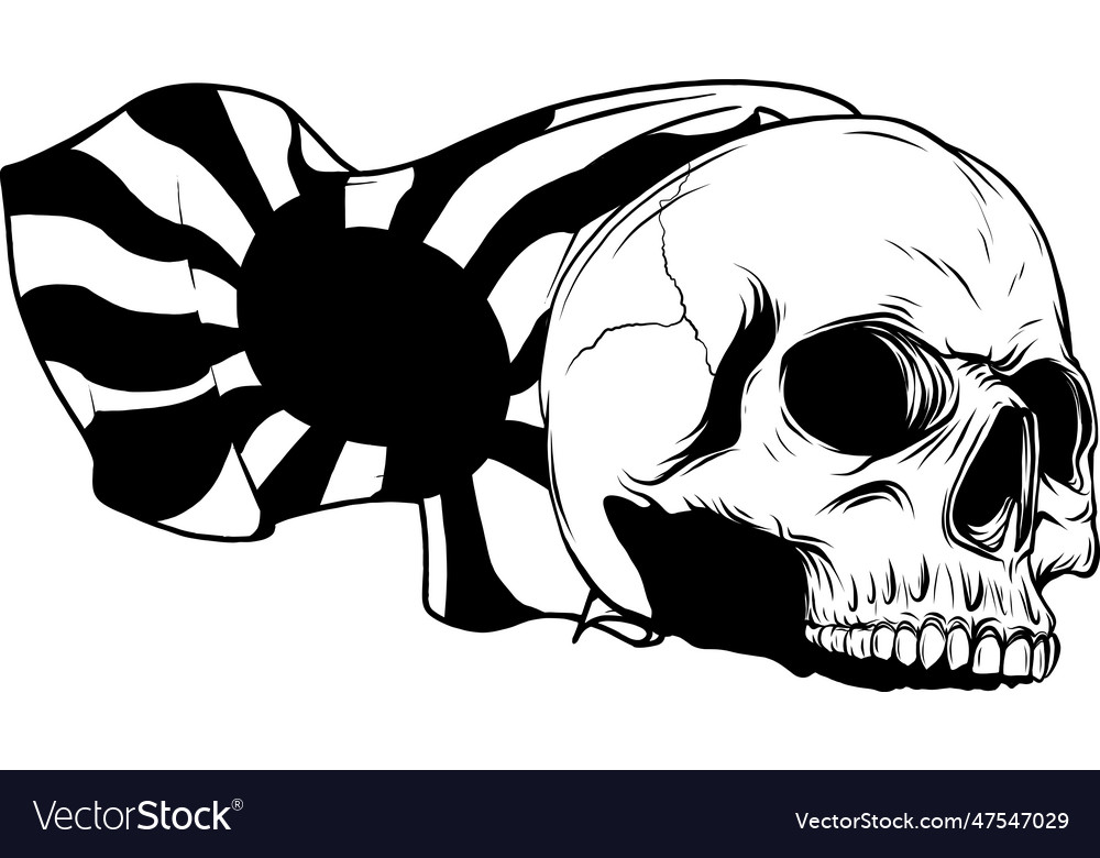 Of Outline Human Skull Design Royalty Free Vector Image