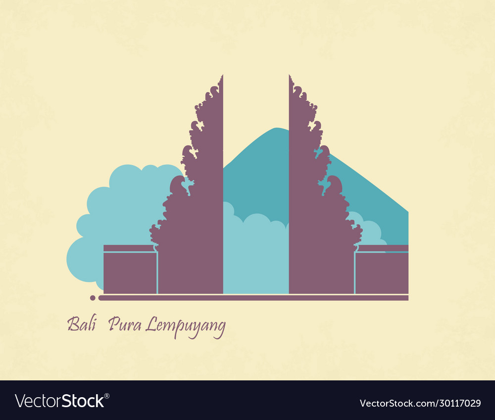 Pura Lempuyang Temple On Background Royalty Free Vector