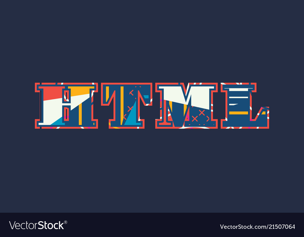 Html Concept Word Art Royalty Free Vector Image