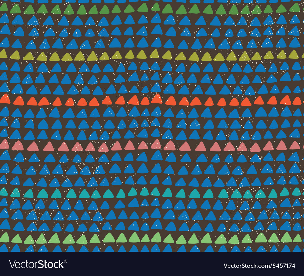 Seamless Hand Drawn Triangle Pattern Royalty Free Vector