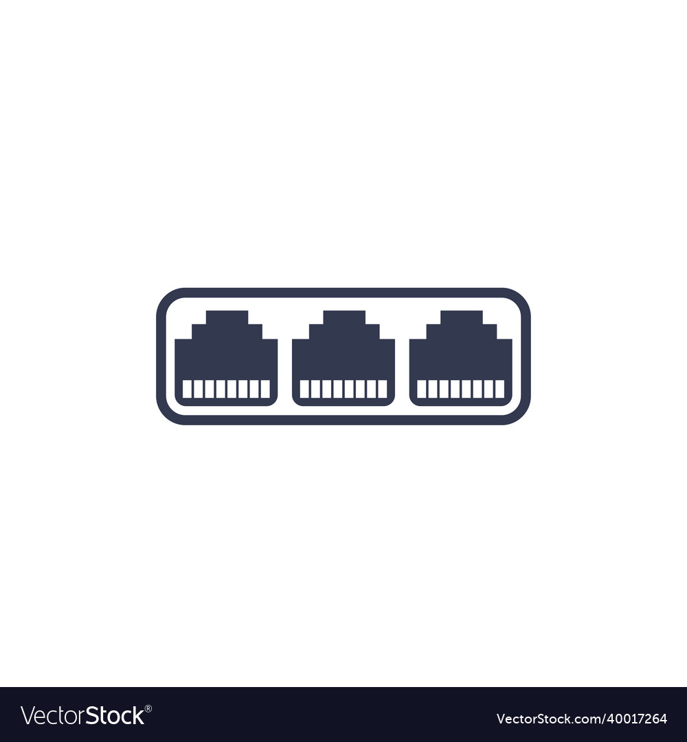 Ethernet Ports Rj45 Sockets Royalty Free Vector Image