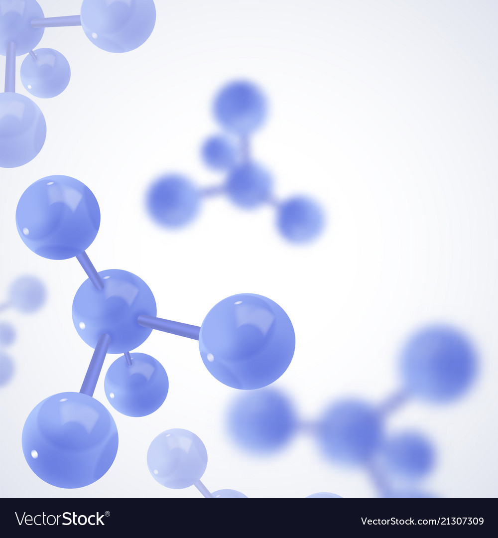 Abstract Molecules Design Molecular Structure Vector Image