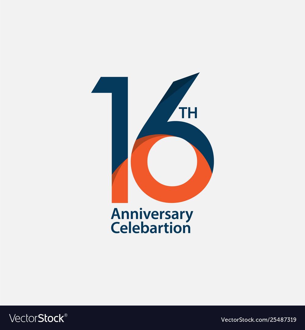 Th Anniversary Celebration Template Design Vector Image