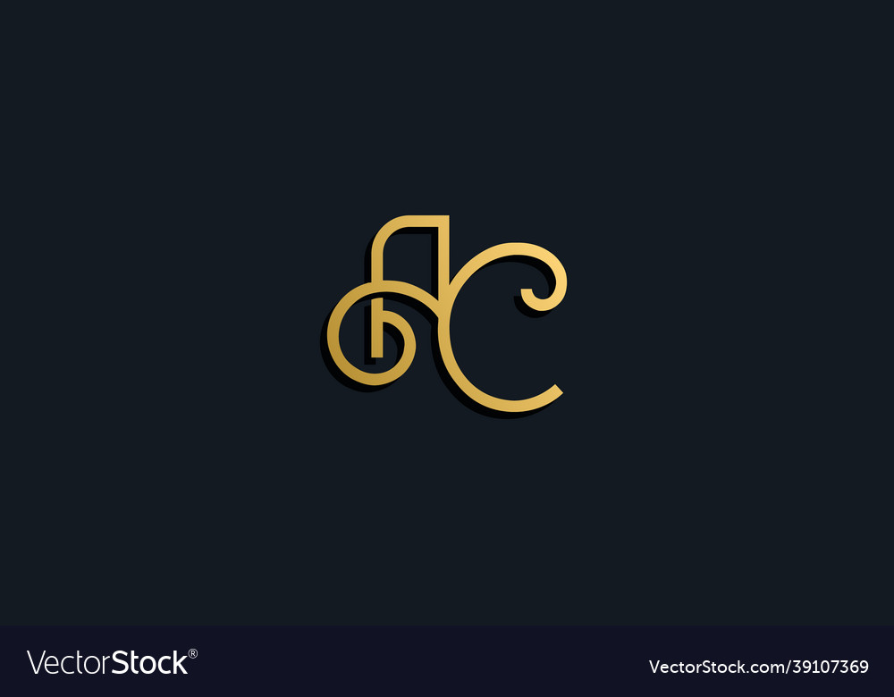 Luxury Fashion Initial Letter Ac Logo Royalty Free Vector