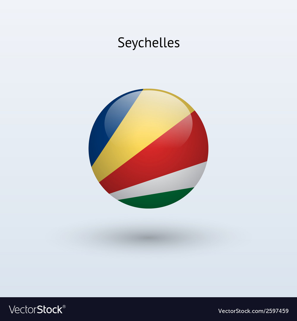 Seychelles Round Flag Royalty Free Vector Image