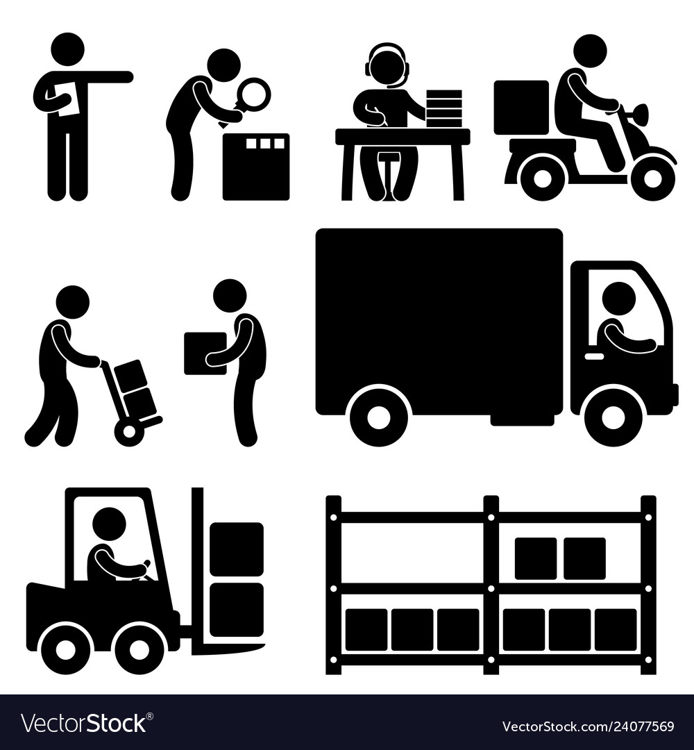 Logistic Warehouse Delivery Shipping Icon Vector Image