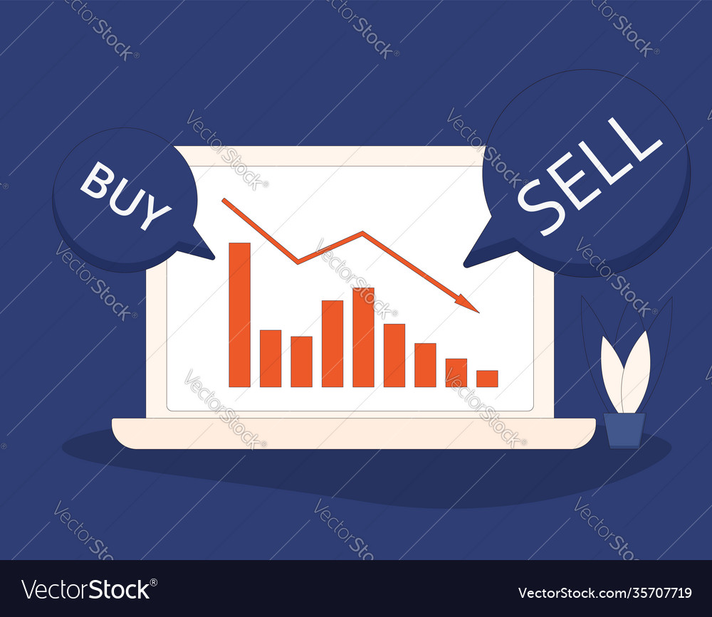 Stock Market Crash Buy Or Sell Bonds Sharesindex Vector Image