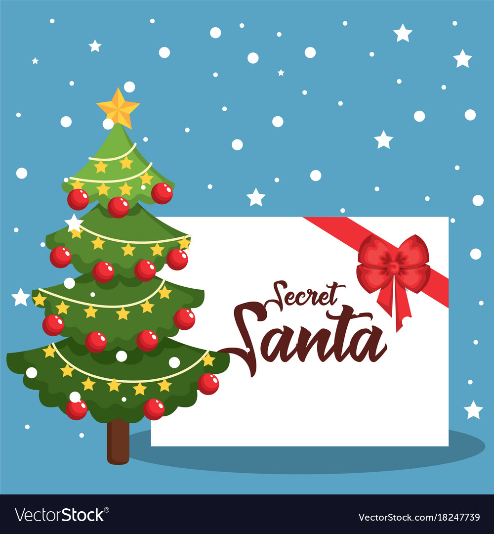 Merry Christmas Tree Card Royalty Free Vector Image