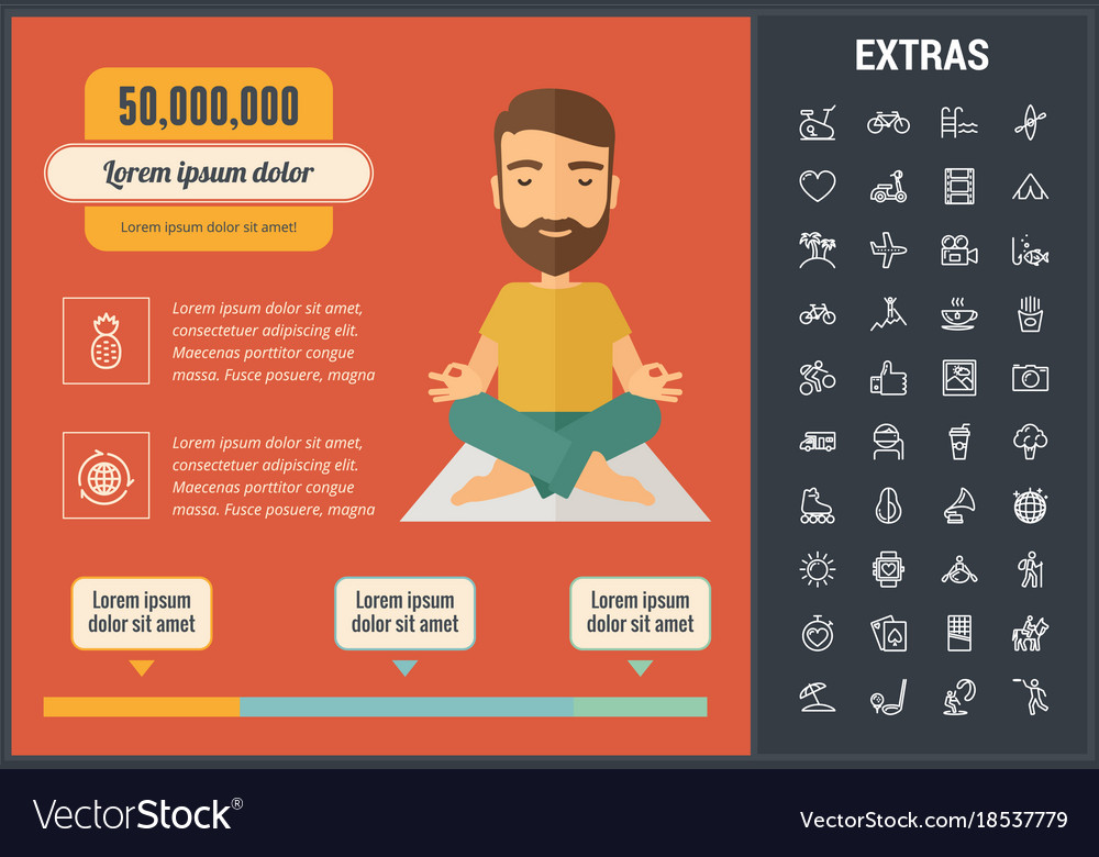 Lifestyle Infographic Template Elements And Icons Vector Image