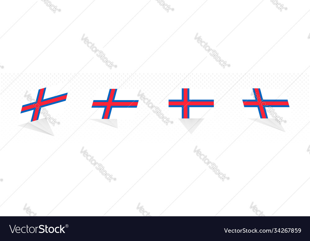 Flag Faroe Islands In Modern Abstract Design Vector Image