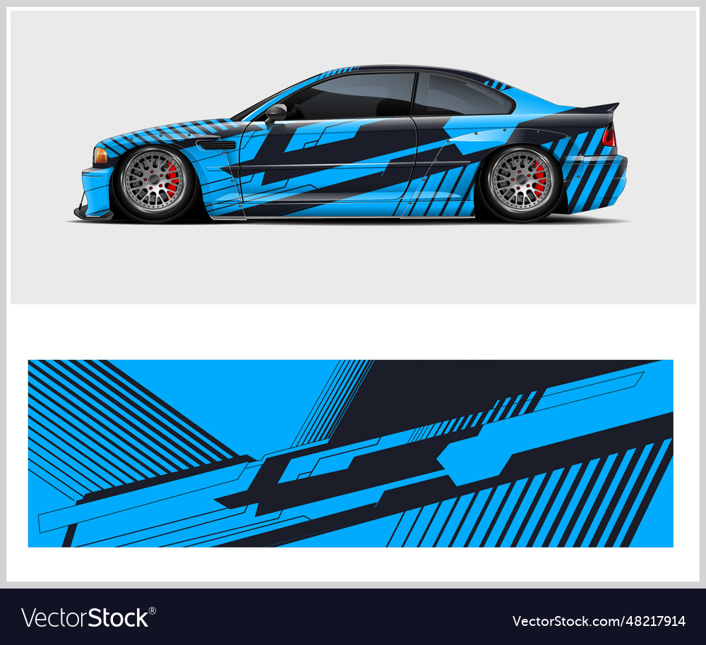 Car Wrap Decal Design Concept Vehicle Royalty Free Vector