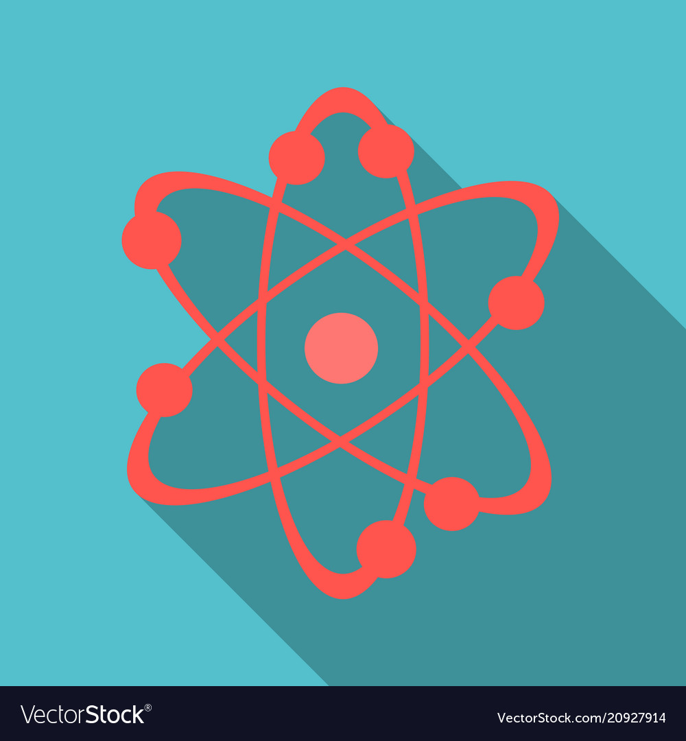 Icon Structure Of The Nucleus Atom Around Vector Image