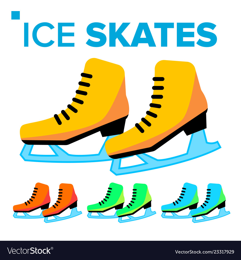 Ice Skates Icon Classic Female Winter Royalty Free Vector