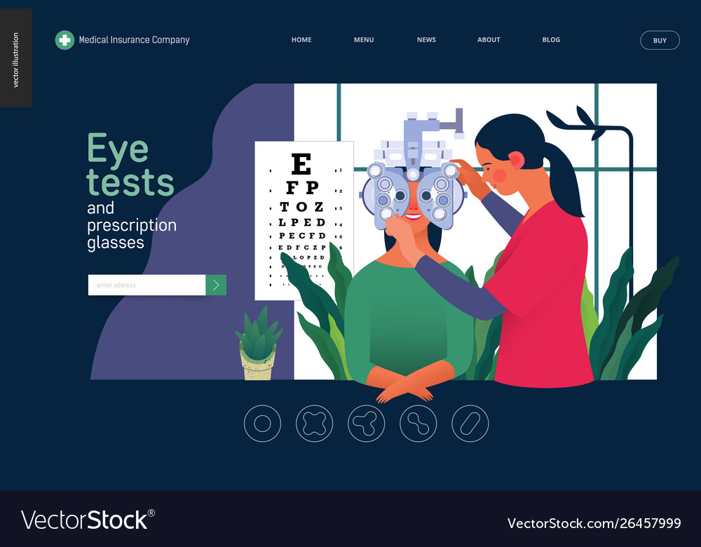 Medical Tests Template Eye Royalty Free Vector Image