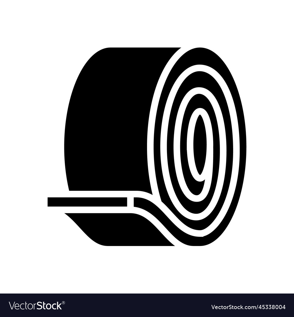 Coil Steel Production Glyph Icon Royalty Free Vector Image