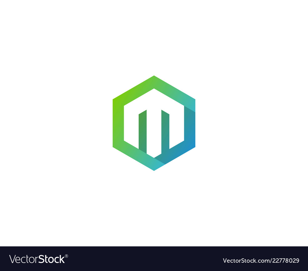 Hexagon Letter M Logo Icon Design Royalty Free Vector Image