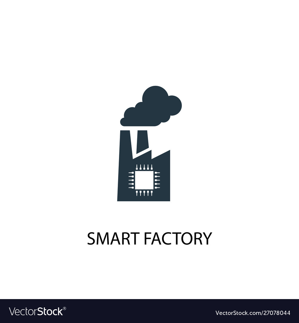 Smart Factory Icon Simple Element Royalty Free Vector Image