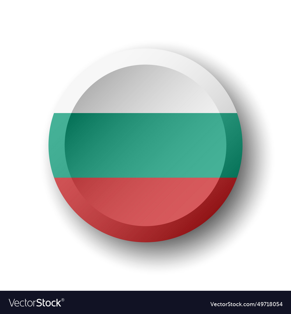 Circle Button Flag Of Bulgaria Royalty Free Vector Image