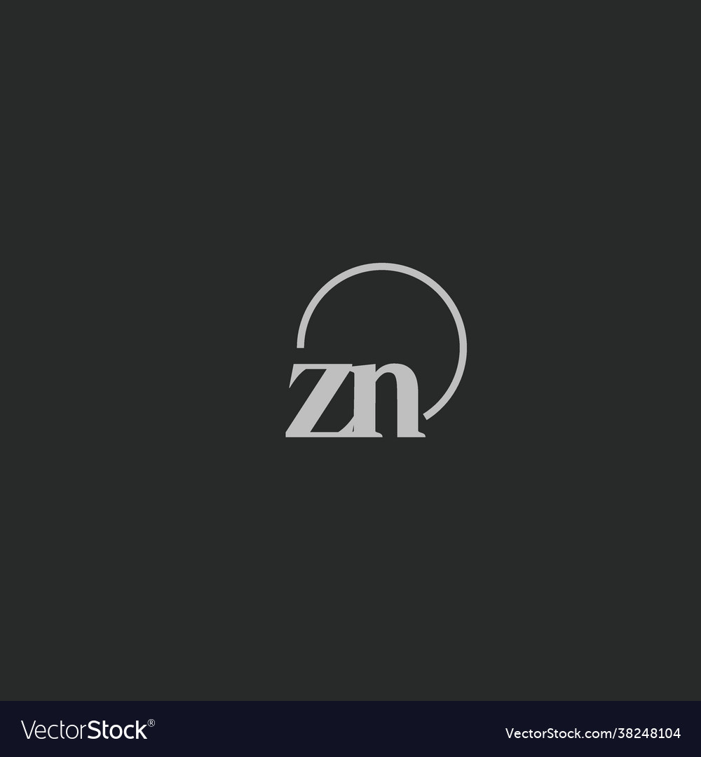 Zn Initials Logo Monogram Royalty Free Vector Image