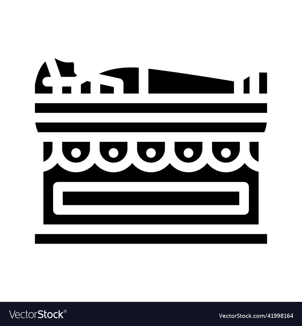 Sarcophagus Pharaoh Glyph Icon Royalty Free Vector Image