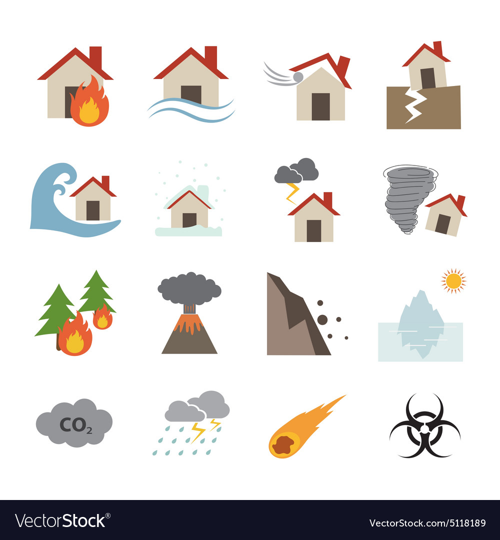 Disaster Icon Royalty Free Vector Image Vectorstock