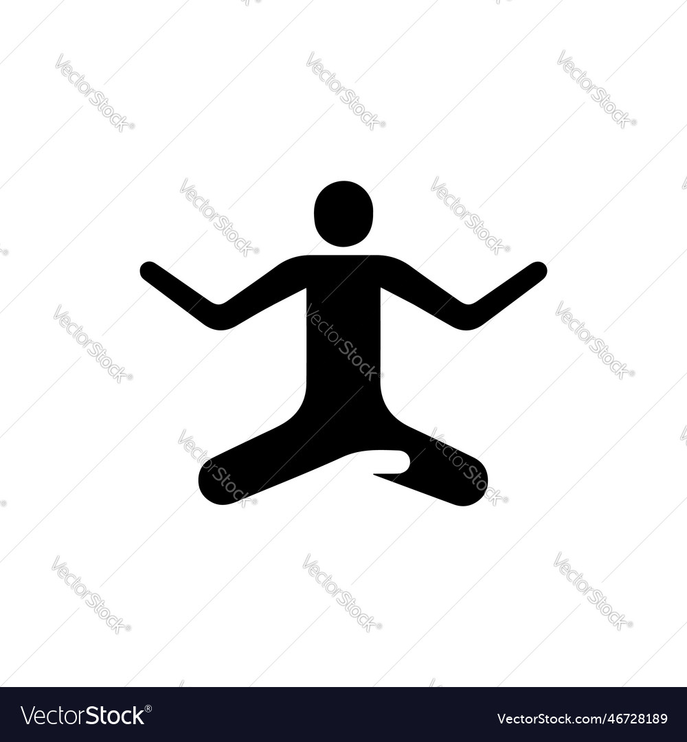 Man Sitting In Yoga Pose Royalty Free Vector Image