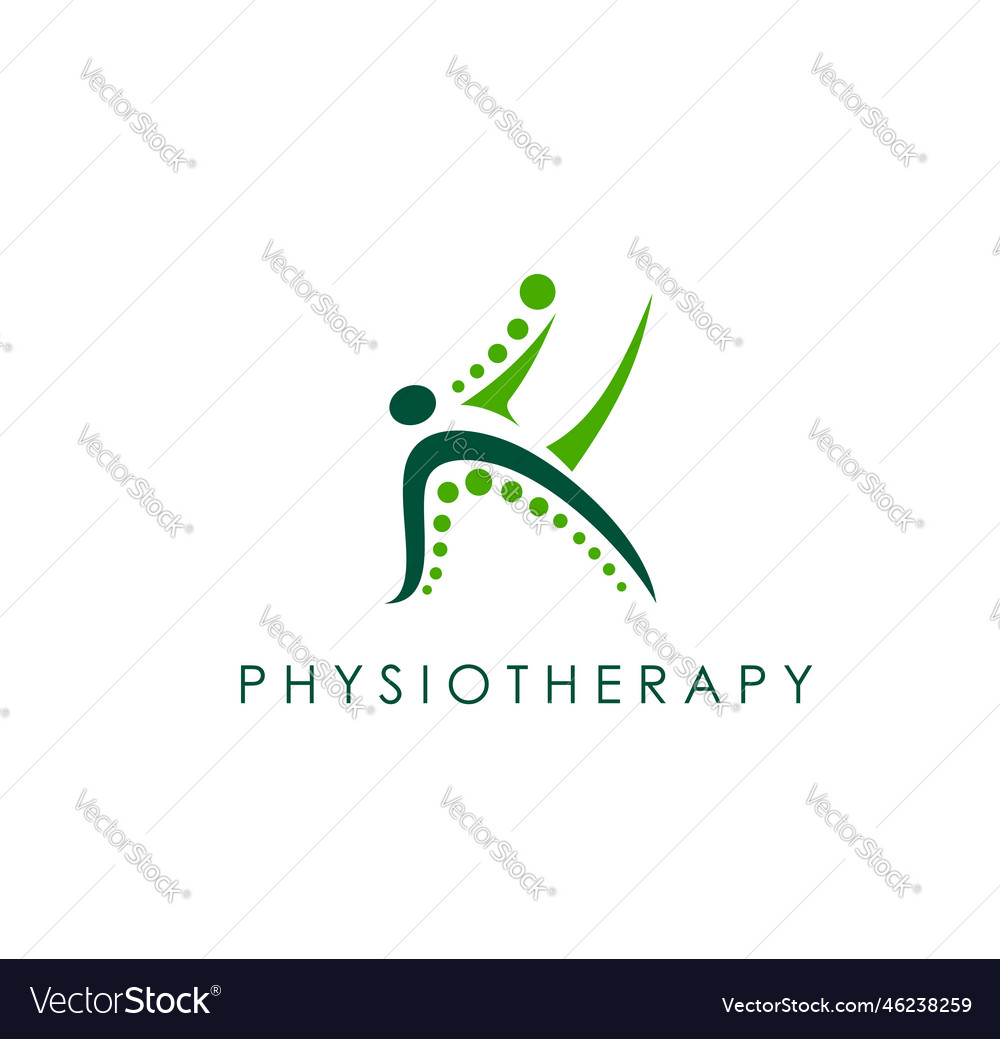 Physiotherapy Physical Therapy Icon Body Health Vector Image