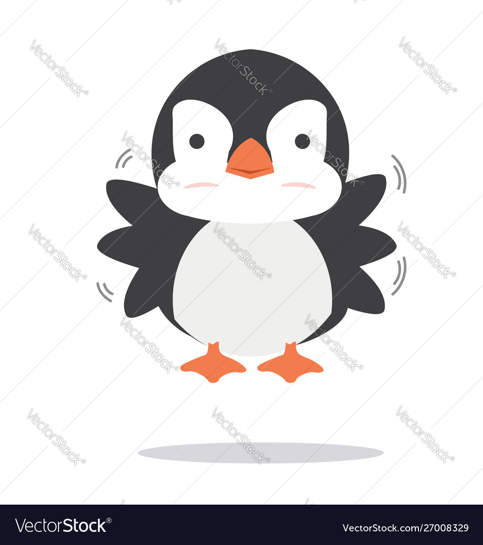 Bapenguin Fat Flying Royalty Free Vector Image