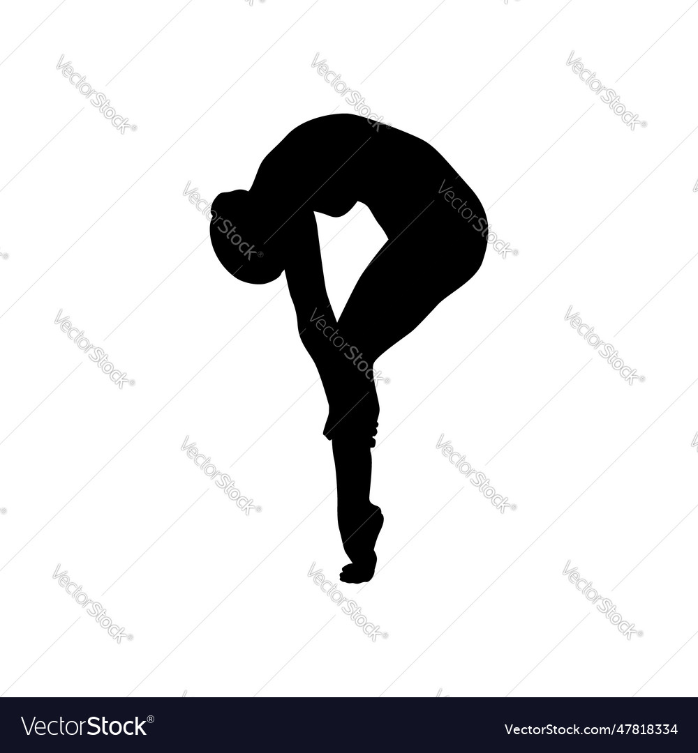 Dancer Woman Silhouette Black And White Royalty Free Vector