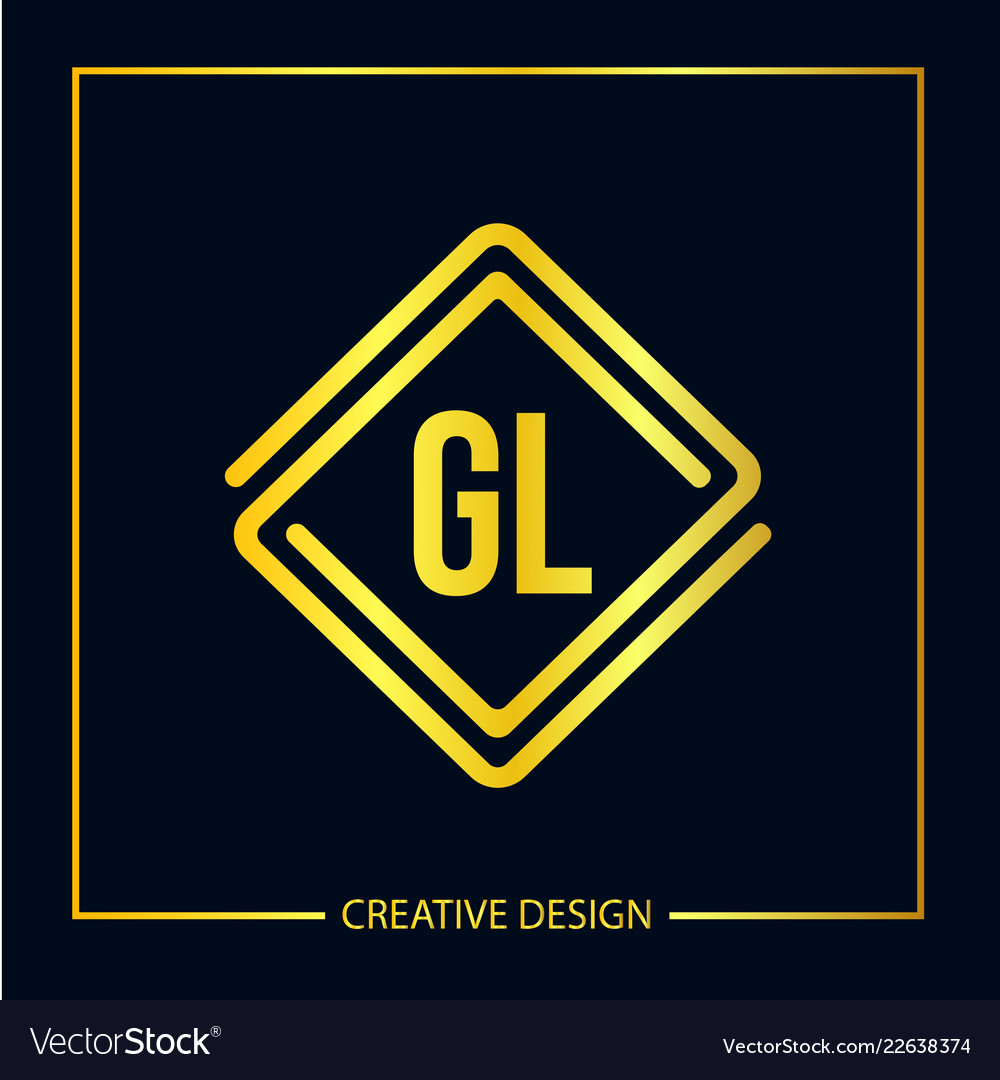 Initial Letter Gl Logo Template Design Royalty Free Vector