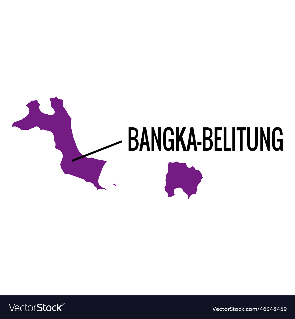 Bangka Belitung Province Map Royalty Free Vector Image