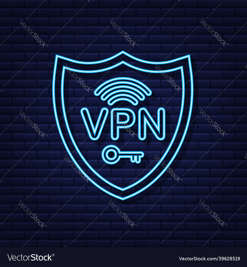 Secure Vpn Connection Concept Virtual Private Vector Image