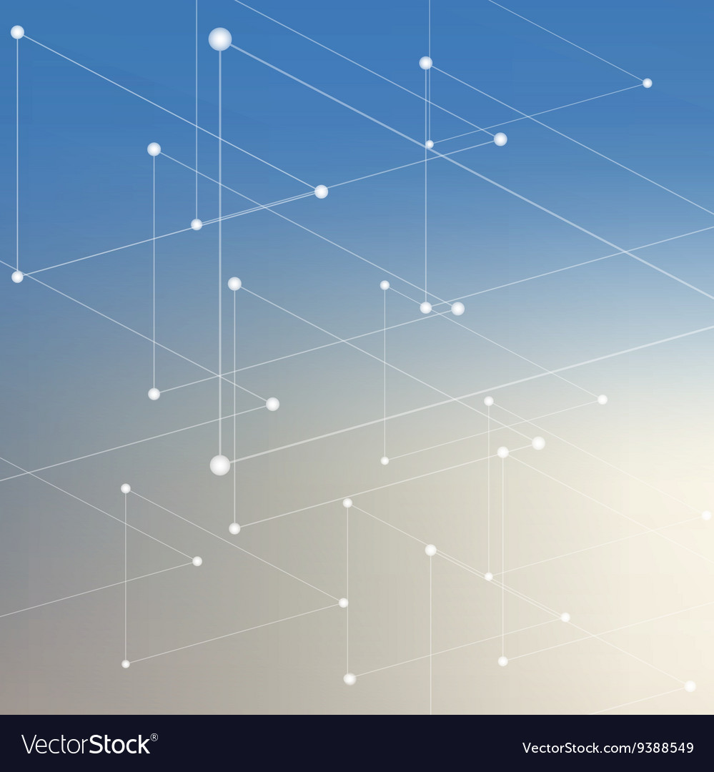 Molecule And Communication With Connected Dots Vector Image