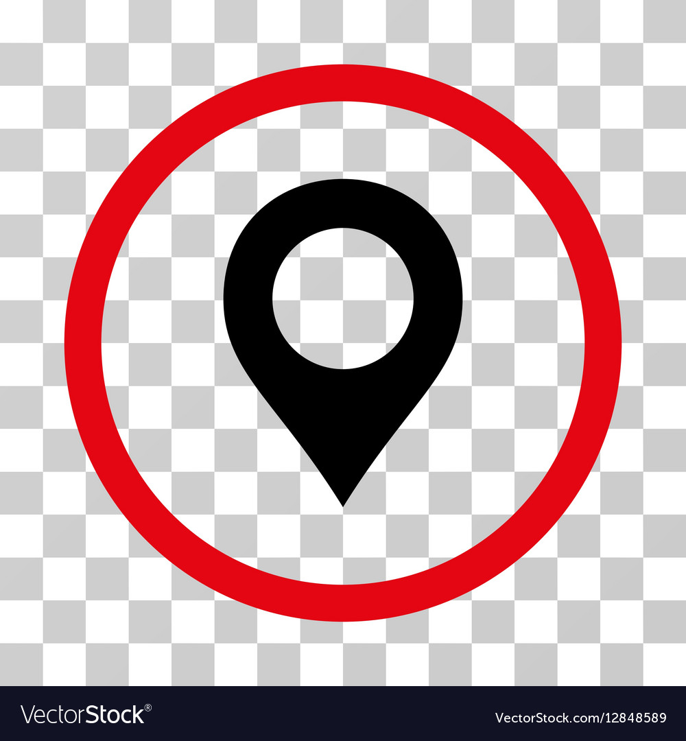 Map Marker Rounded Icon Royalty Free Vector Image