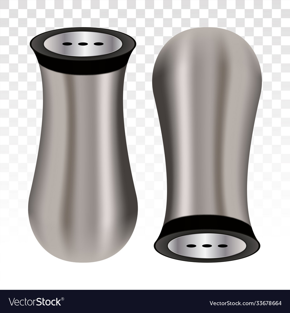 Realistic Salt Shaker Pepper Bottle Royalty Free Vector