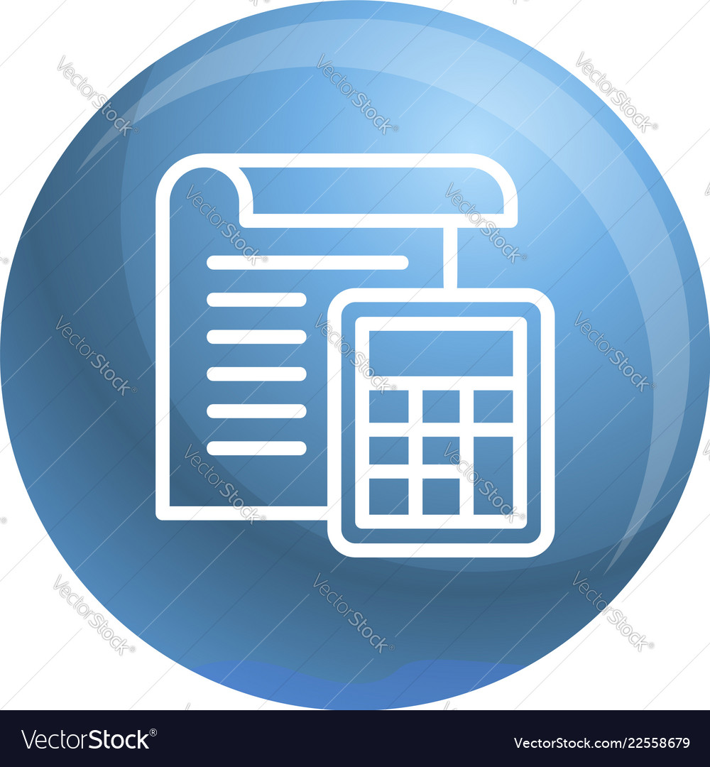 Tax Paper Icon Outline Style Royalty Free Vector Image