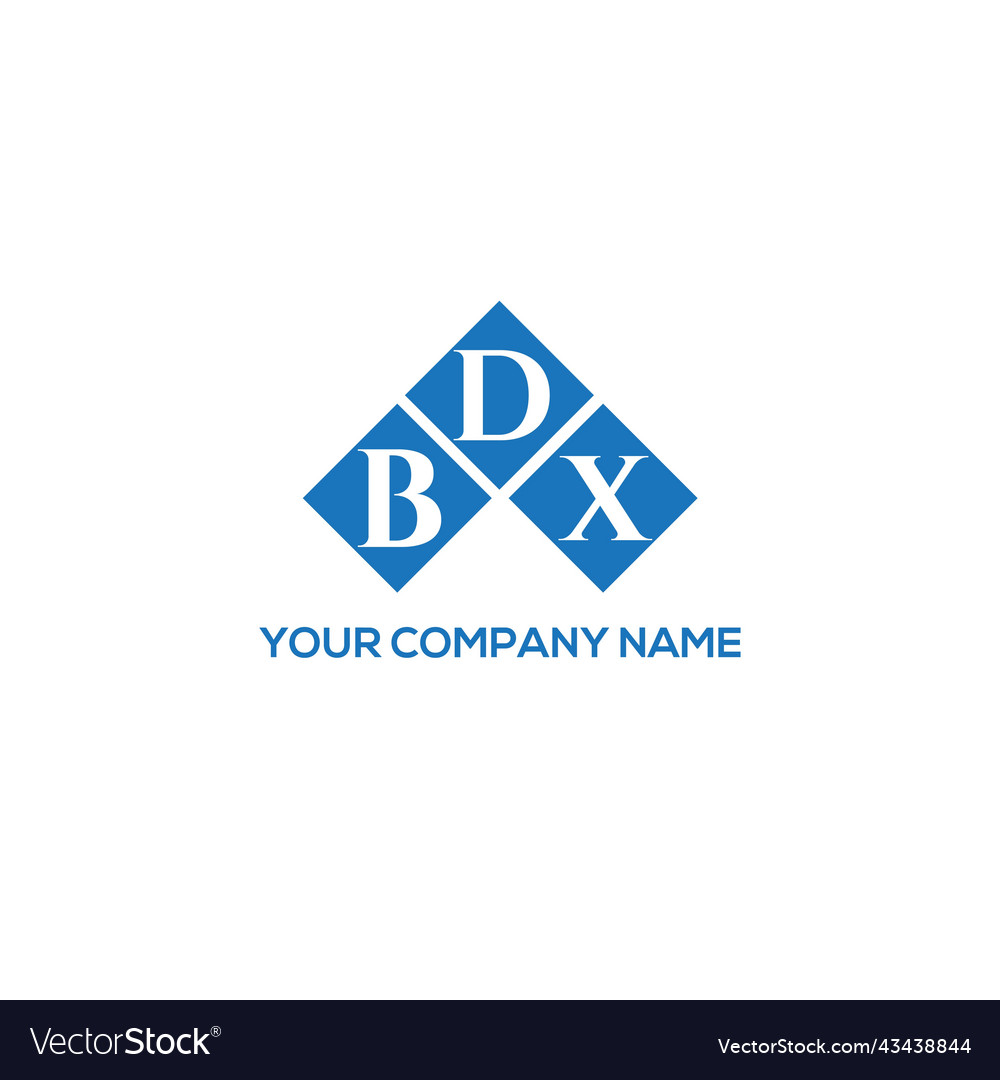 Bdx Letter Logo Design On Black Background Vector Image