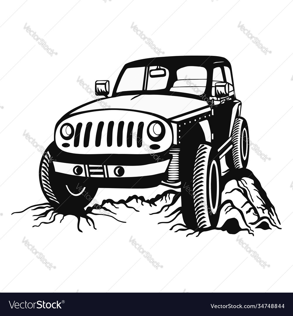 Suv Car Truck X Off Road Off Road Royalty Free Vector